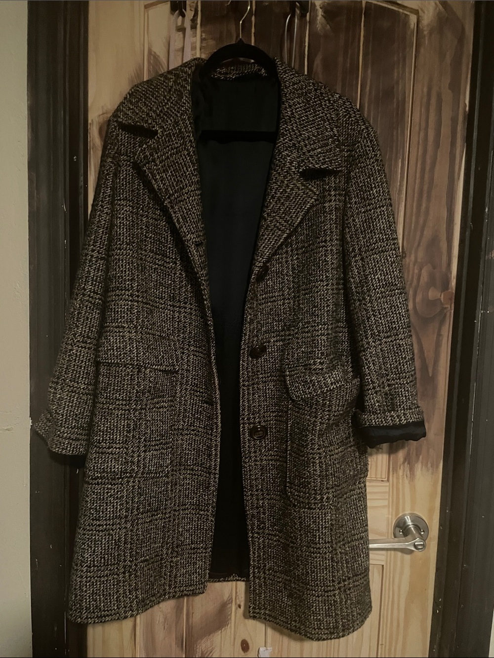 Herringbone Overcoat - Gray Tweed